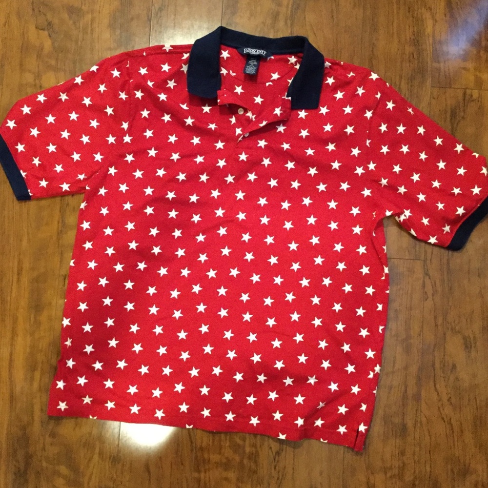 Lands’ End-  4th of July Polo. Size XL  🎇